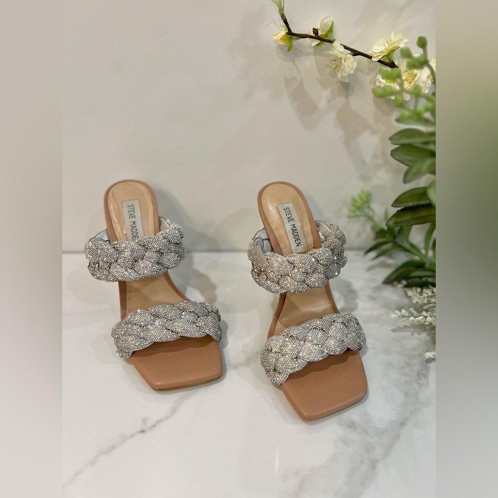 STEVE MADDEN Prema Braided Sandal Rhinestone